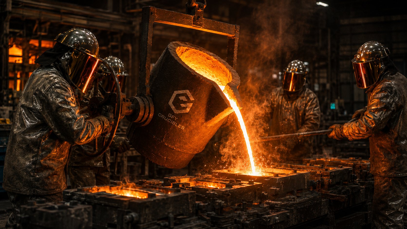 GFY Crucible in molten metal pouring service